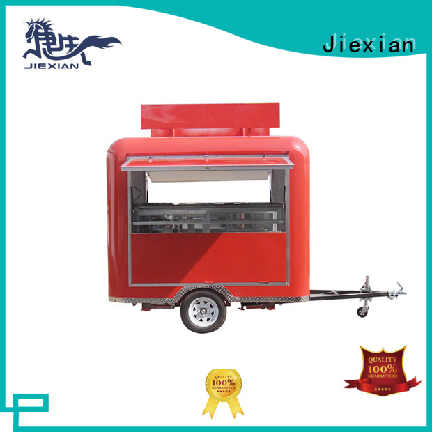 Jiexian barbecue mobile bbq concession trailer with round roof for mobile business