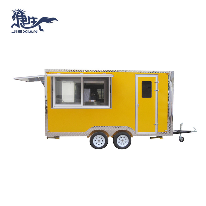 Mobile Bbq Trailer cooking kiosk van trailer JX-FS400D