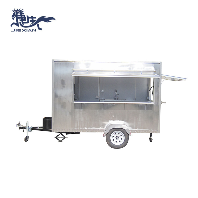 Stainless steel fast food truck pizza food cart JX-FS300C