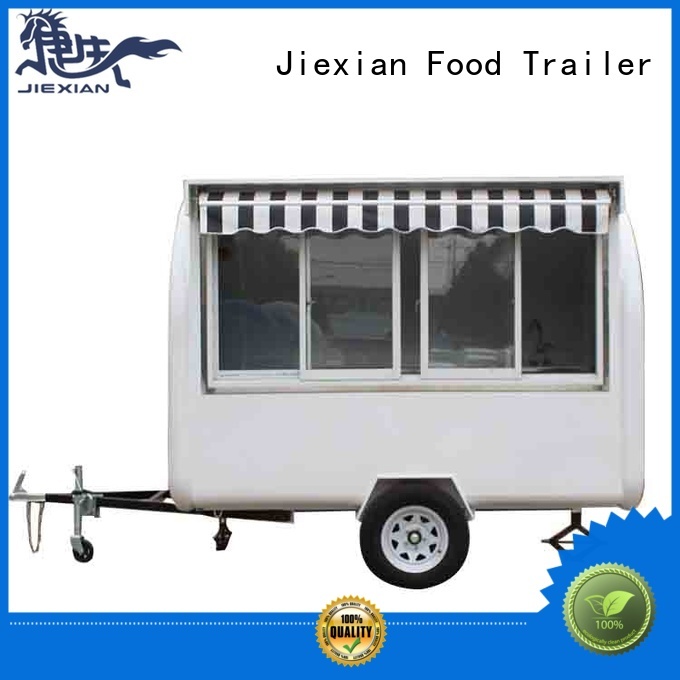 Jiexian new design concession trailer cheap price for snake selling