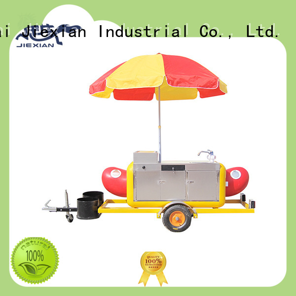 Jiexian vegan hot dog cart factory price for selling snack