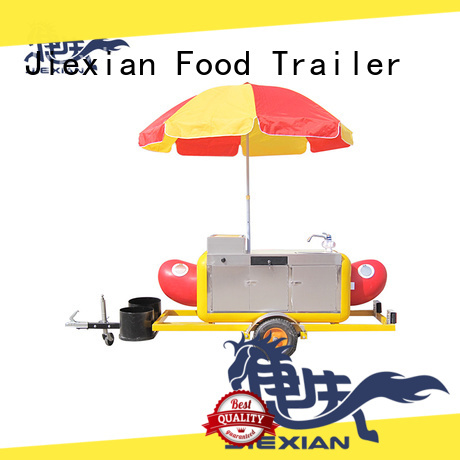 Jiexian new york hot dog cart wholesale for selling snack