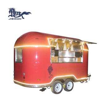 JX-BT400G Fast food truck mobile kitchen catering trailer for coffee ice cream hamburger
