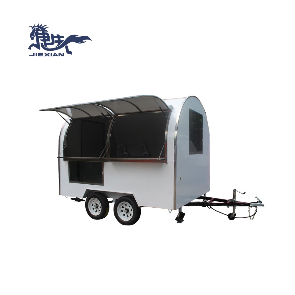 JX-FR280W Outdoor Mobile Kitchen Solar Food Trailer Showcase Cart Mall Kiosk for Food